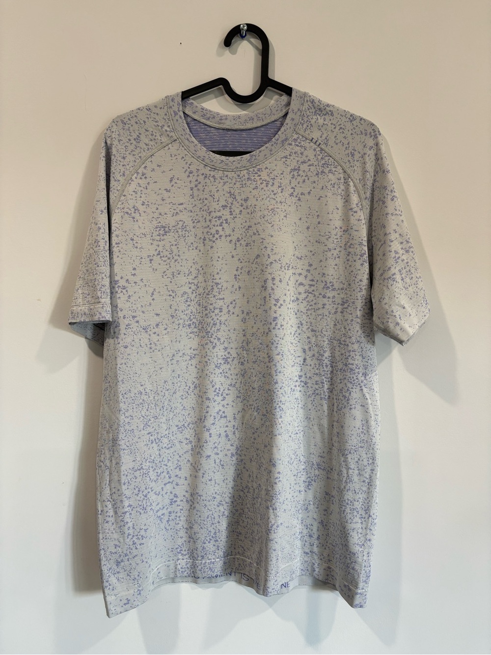Lululemon Metal Vent Tech Shirt Gray Purple Crew Short Sleeve Mens Size M